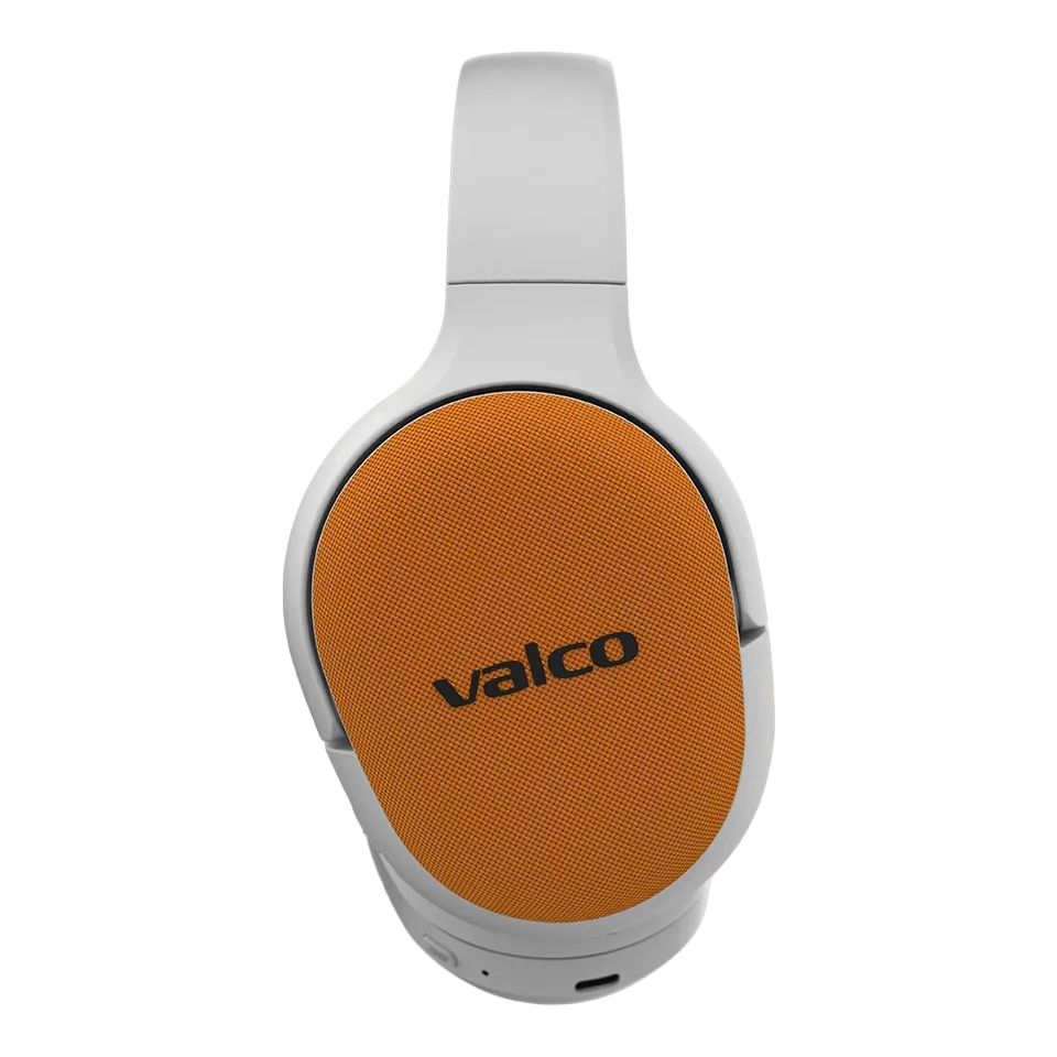 Vita VMK25.2-hörlurar med orange Skin-skal