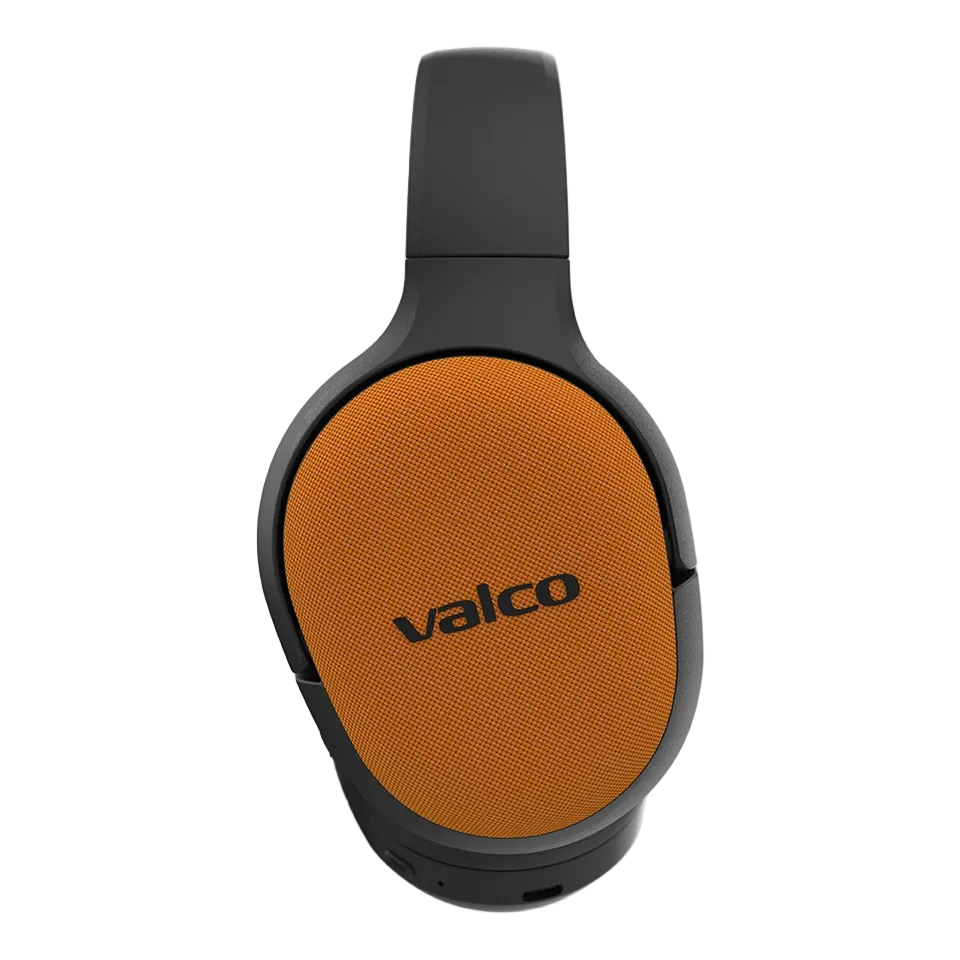 Svarta VMK25.2-hörlurar med orange Skin-skal