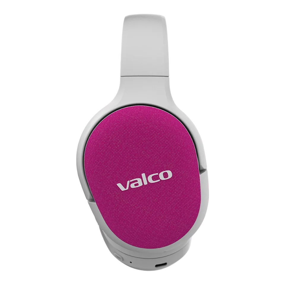Vita VMK25.2-hörlurar med starkt rosa Skin-skal
