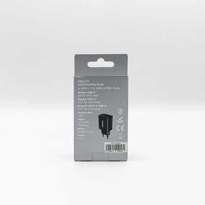 Verkkolaturi USB-A USB-C 5V